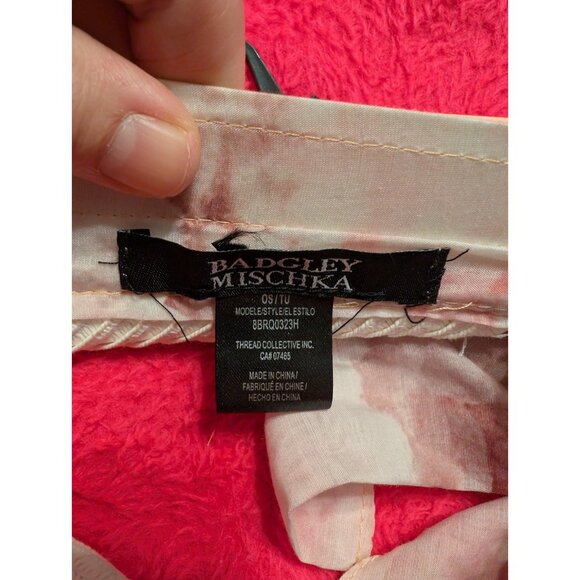 Badgley Mischka Sun Visor Hat Natural Watercolor Bow Adjustable One Size NWT - Picture 5 of 6